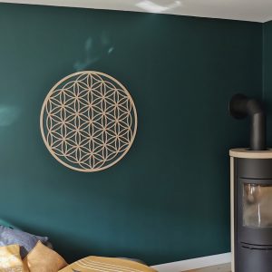 Blume des Lebens aus Holz Wanddeko Wohnzimmer