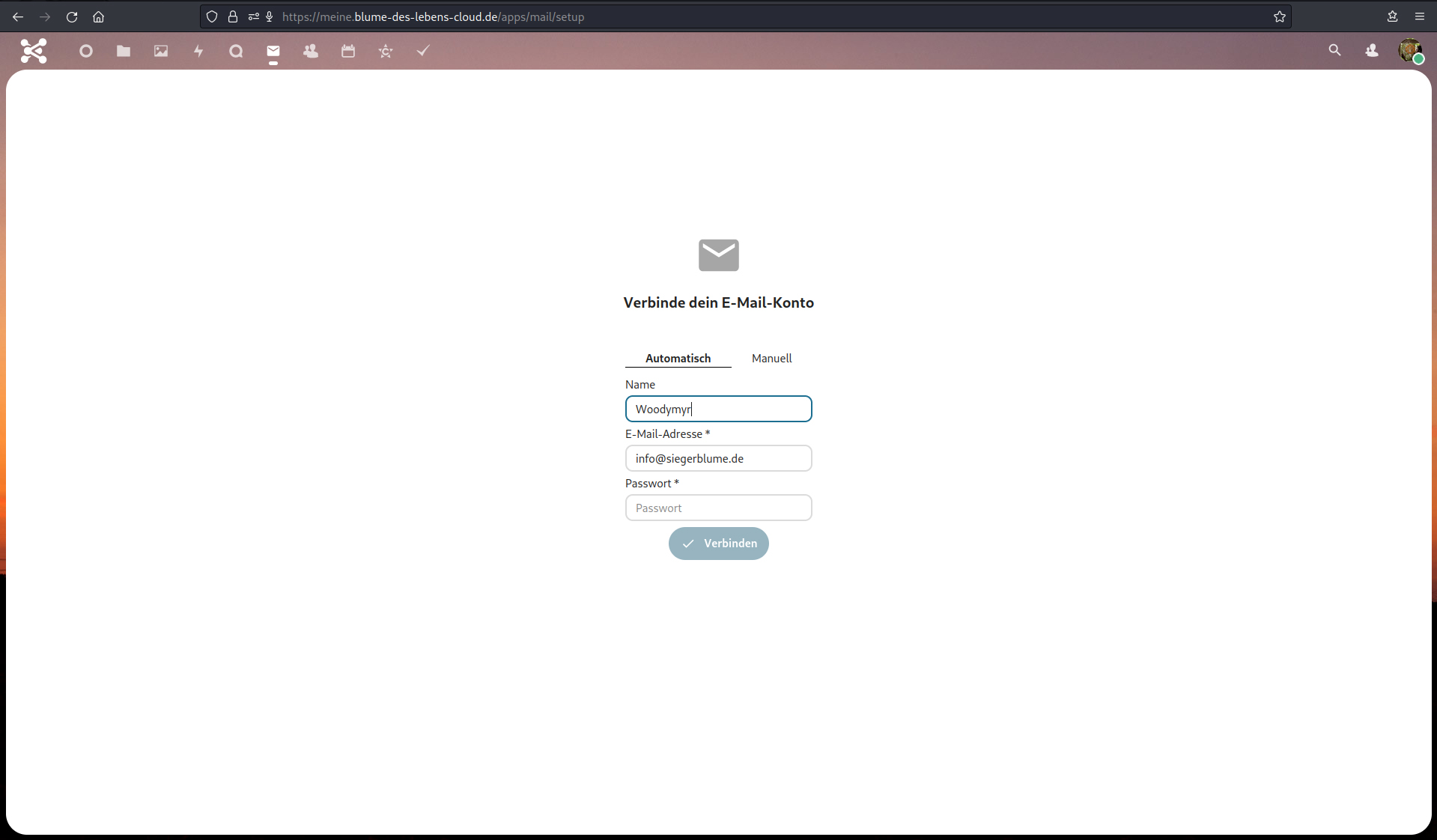 Blume des Lebens Cloud Email