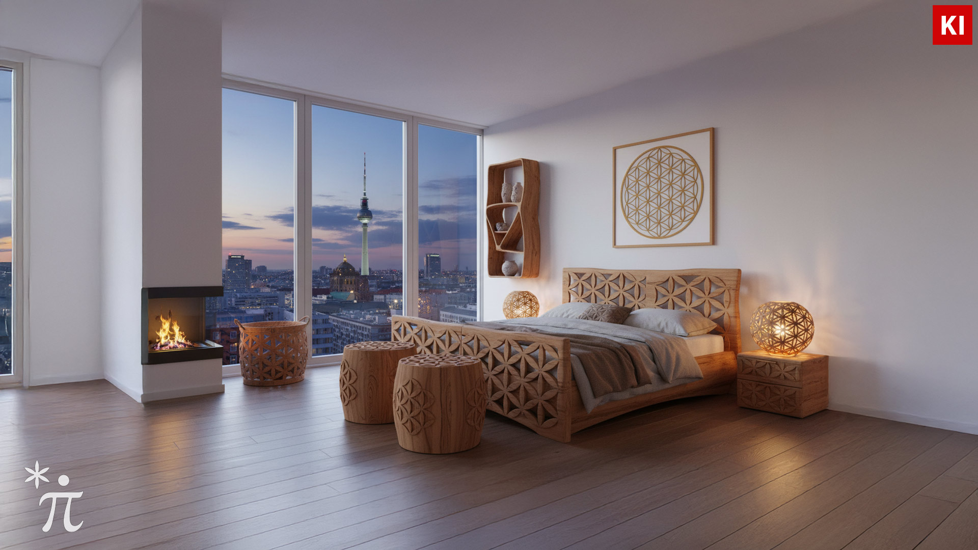 Blume-des-Lebens-Wandbild-Schlafzimmer Blume des Lebens Wandbild Schlafzimmer